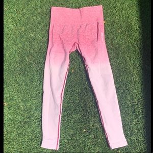 Gymshark Ombre Seamless Leggings Pink/Beet Size S
